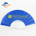 2019 new style plastic sticks fabric hand fan as gift